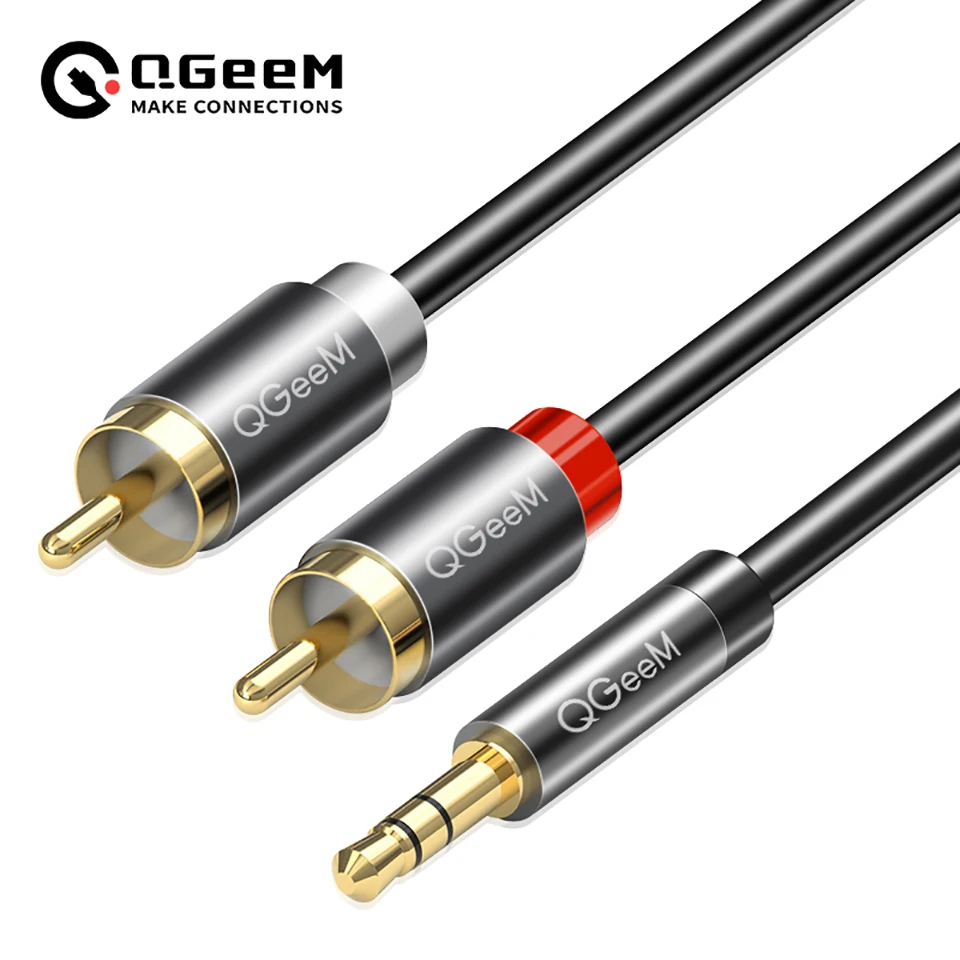 Home Cinema Heos - QGeeM RCA 케이블 2RCA-3.5 오디오 케이블