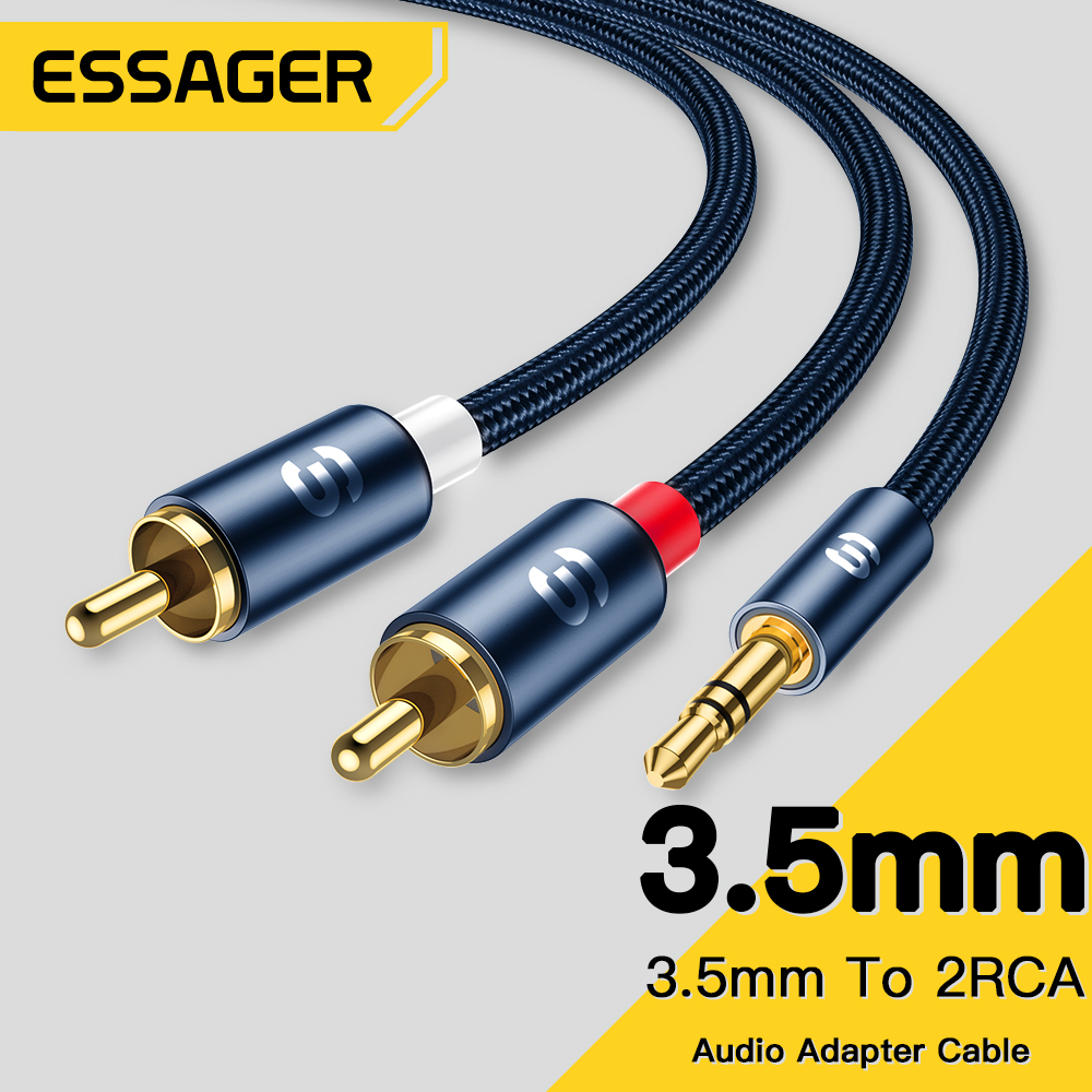 Home Cinema Heos - Essager-오디오 케이블 3.5mm 잭 2 RCA