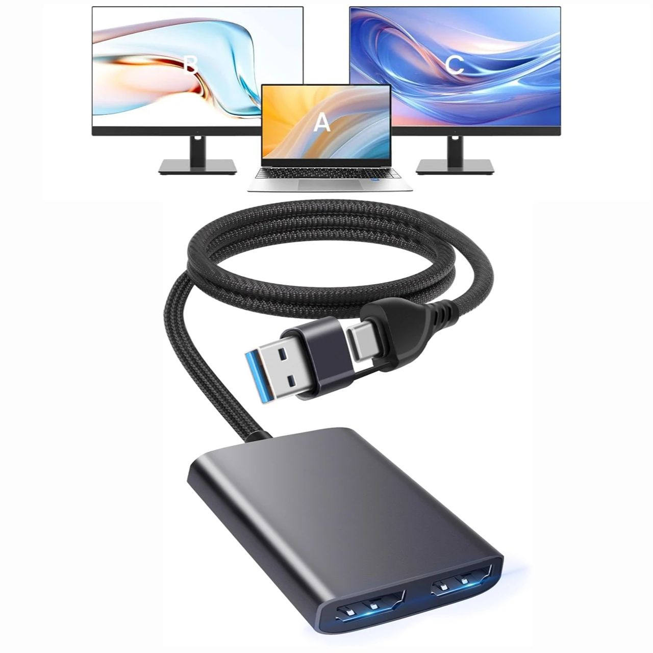 Home Cinema Usb - 듀얼 모니터용 USB C/A 3.0-듀얼 HDMI
