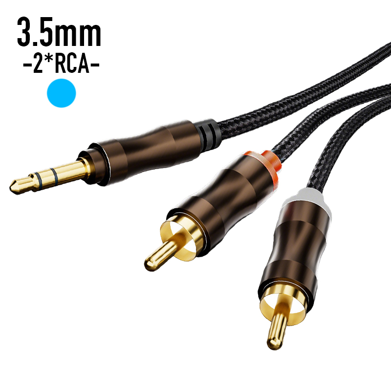 Home Cinema Heos - RCA-3.5mm 잭 AUX 오디오 케이블 HiFi
