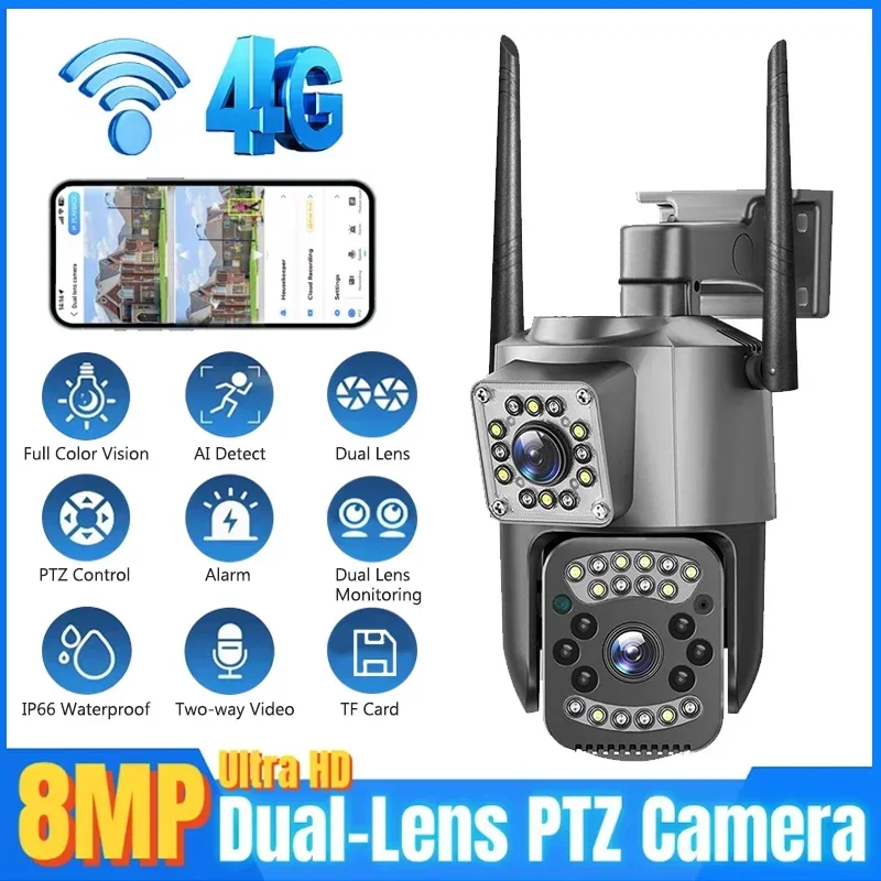 와이파이 IP 카메라, 4K PTZ 듀얼 렌즈 CCTV - Home Cinema Outdoor 리뷰 및 가격