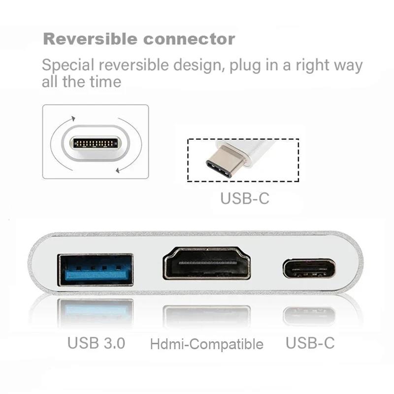 3 in 1 USB C to HDTV 허브 USB C  - Home Cinema Usb 리뷰 및 가격