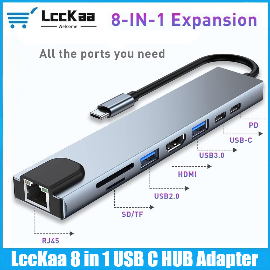 USB C 허브 8/7 in 1 4K HDMI 어댑터  - Home Cinema Usb 리뷰 및 가격