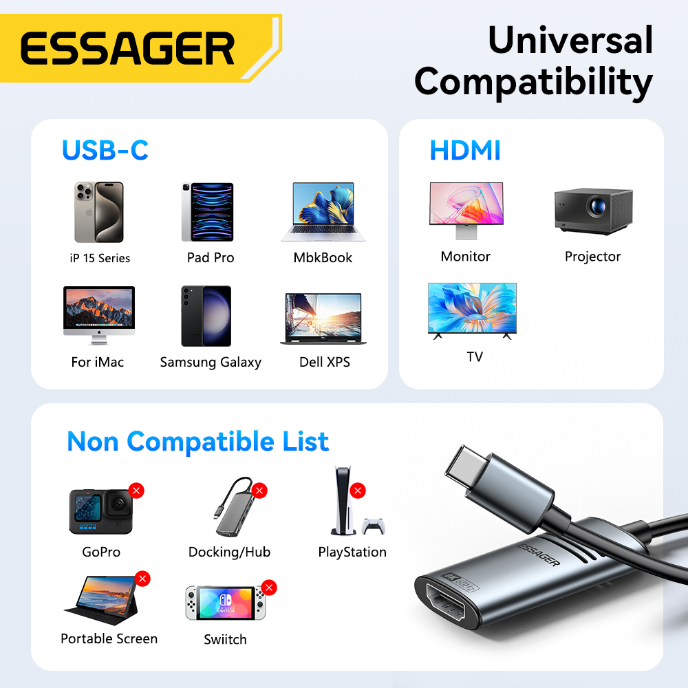 Essager HDMI-USB 유형 C 어댑터(iPho - Home Cinema Usb 리뷰 및 가격