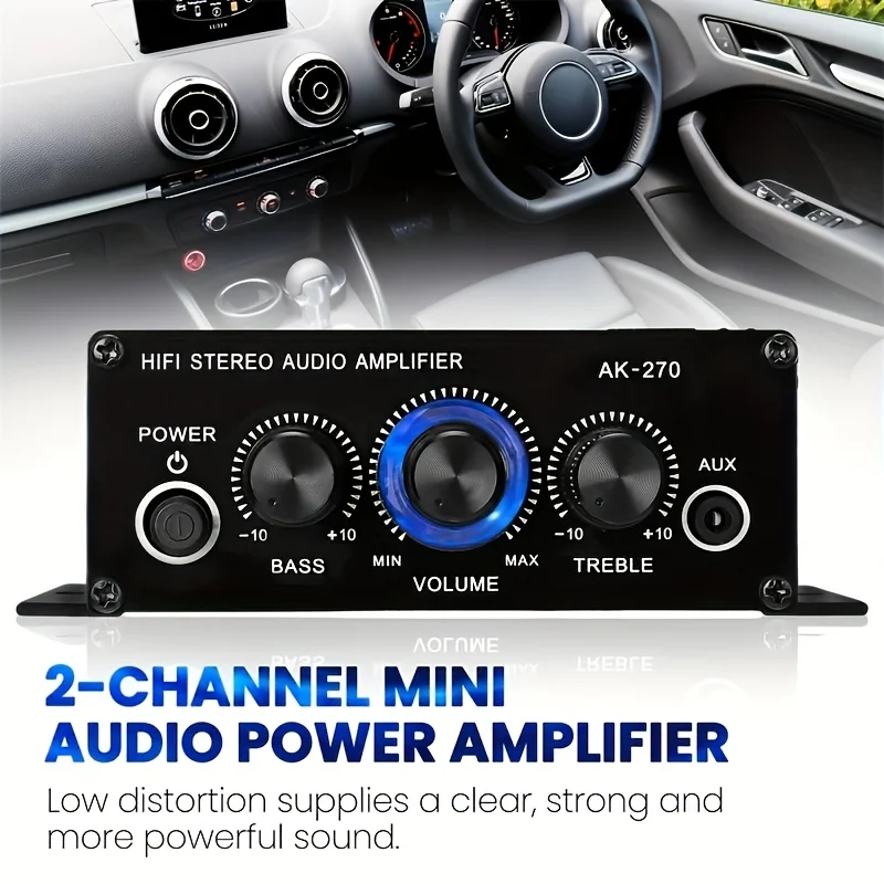 AK-270 400W 미니 파워 앰프 12V/24V 2 - Home Cinema Heos 리뷰 및 가격