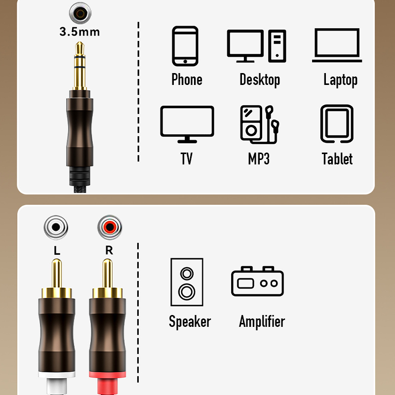 RCA-3.5mm 잭 AUX 오디오 케이블 HiFi 스 - Home Cinema Heos 리뷰 및 가격